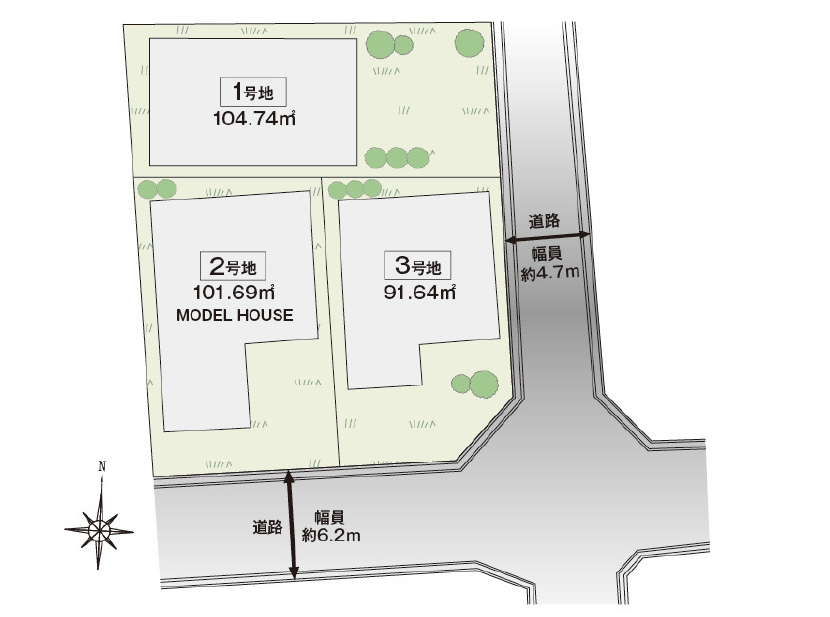 久宝園3丁目区画図