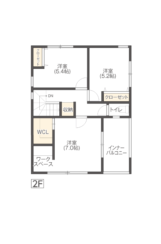 久宝園3丁目3号地2F 間取り図